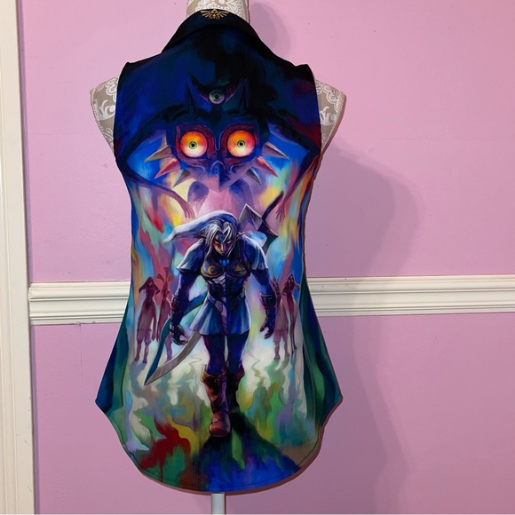 Blackmilk legend of Zelda Majoras mask bts shirt top fierce deity link goth - Picture 2 of 6